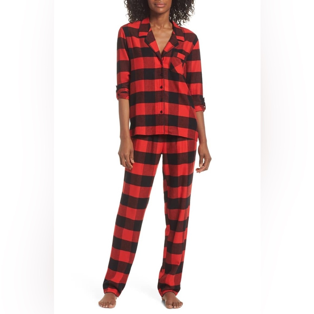 Nordstrom Red and Black Checkered Pajama Set